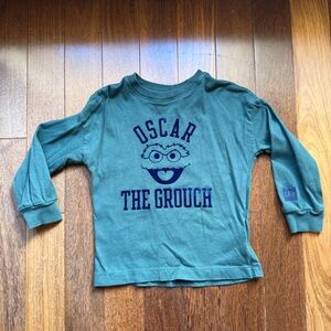 Baby GAP Kids Green Oscar the Grouch Shirt Size 3T
